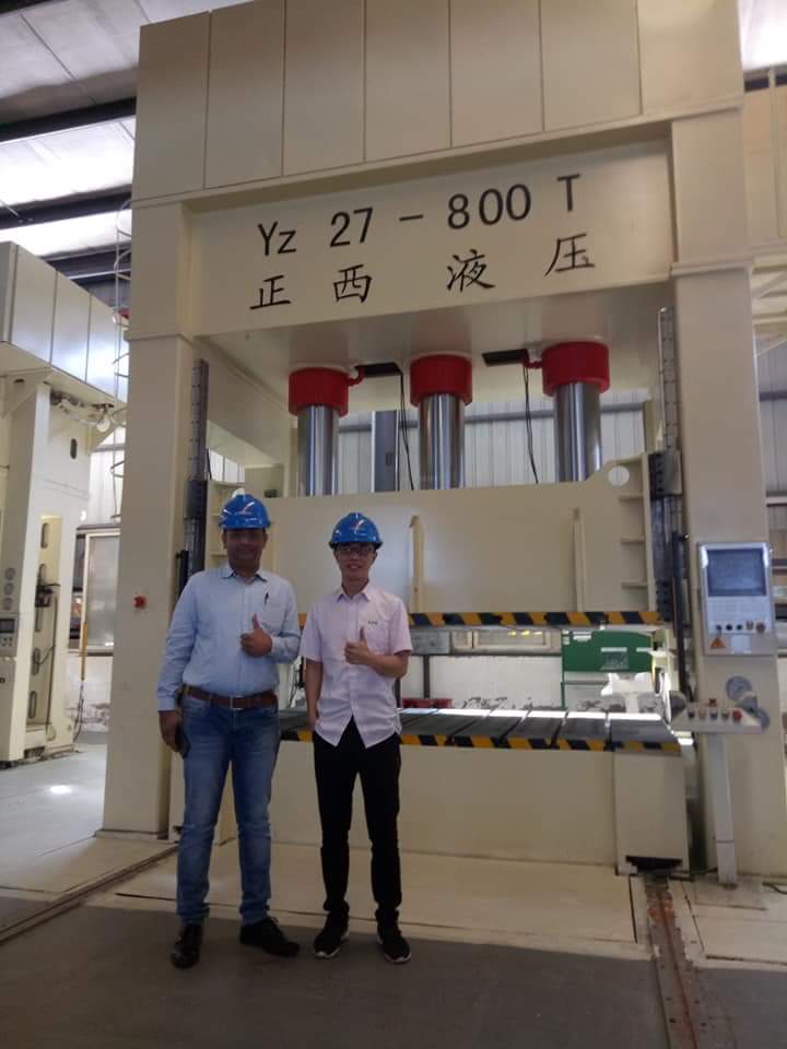 印度rucha来正西公司参观并验收液压设备